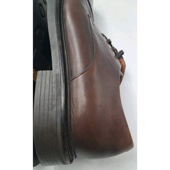 Polo Ralph Lauren Asher Captoe Oxfords Dress Shoes Mens Size 9D Brown Leather